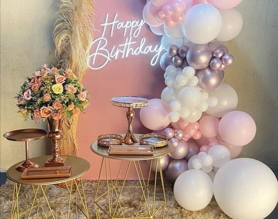 Balloon decoration for birthday at home ideas