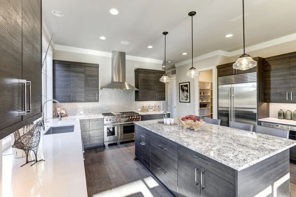 Contemporary kitchen countertop with sleek modern style