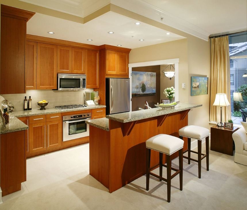 L-shaped kitchen countertop design for efficient layouts