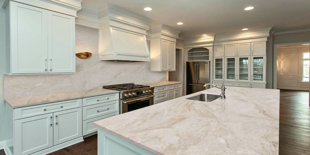 Durable quartzite kitchen countertop for modern homes