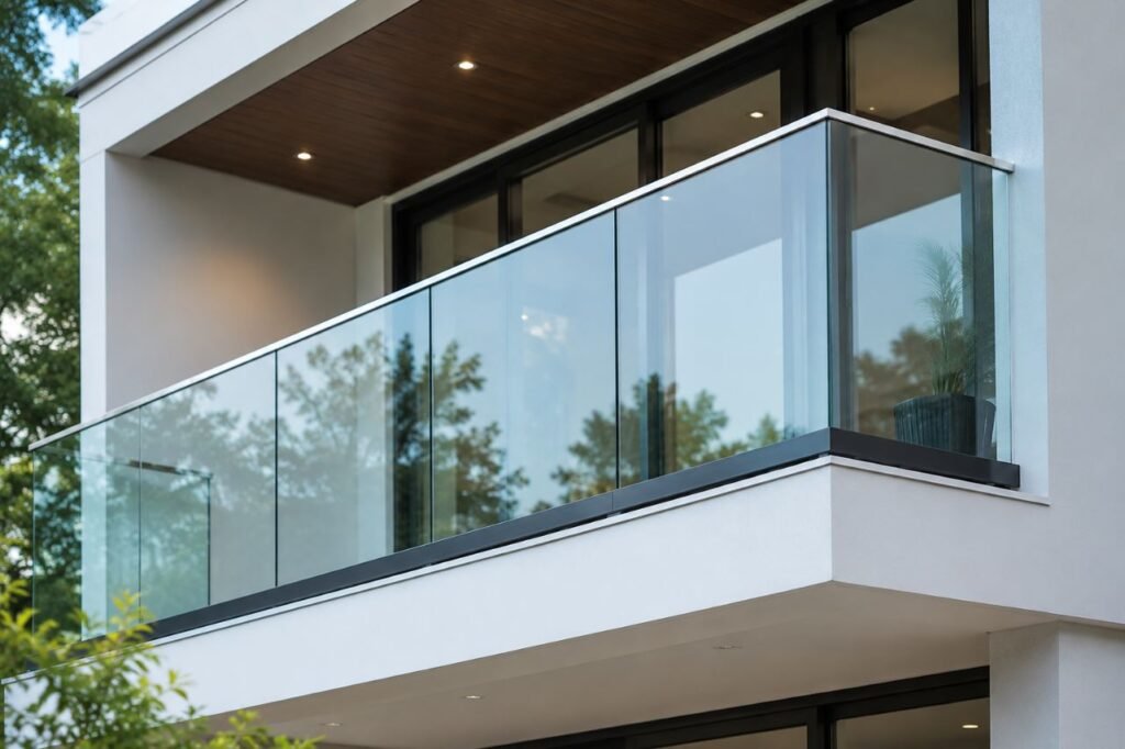 Tempered glass balcony railing design for safe and durable outdoor spaces